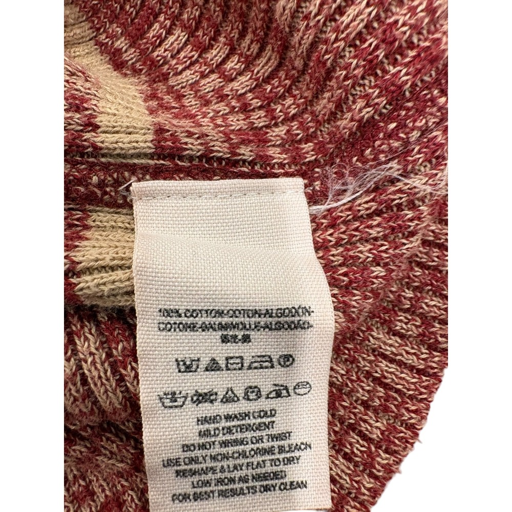 We The Free Henley Top Womens XS Burgundy Knit Thermal Striped Boho sock monkey - Picture 7 of 7